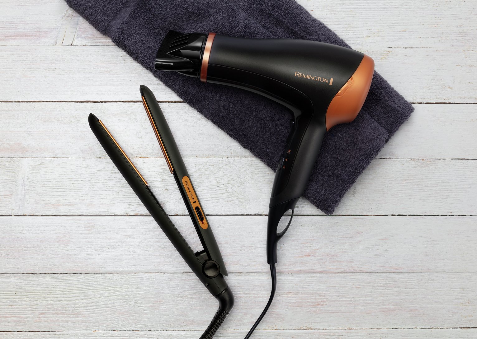 remington hair straightener and dryer shine therapy gift set