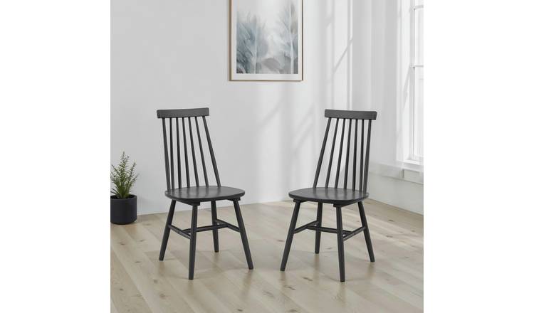 Julian Bowen Alassio Pair of Dining Chairs - Black