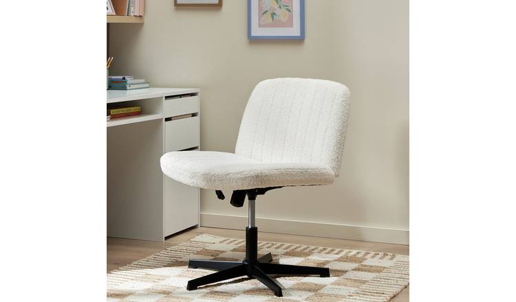 Argos Home Fabric Office Chair - White