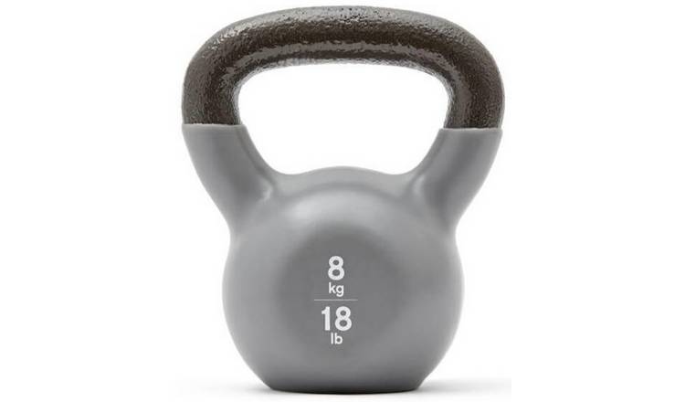 Reebok Cast Iron 8kg Kettlebell - Grey