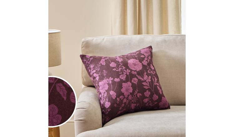 Argos Home Floral Print Cushion - 43x43cm