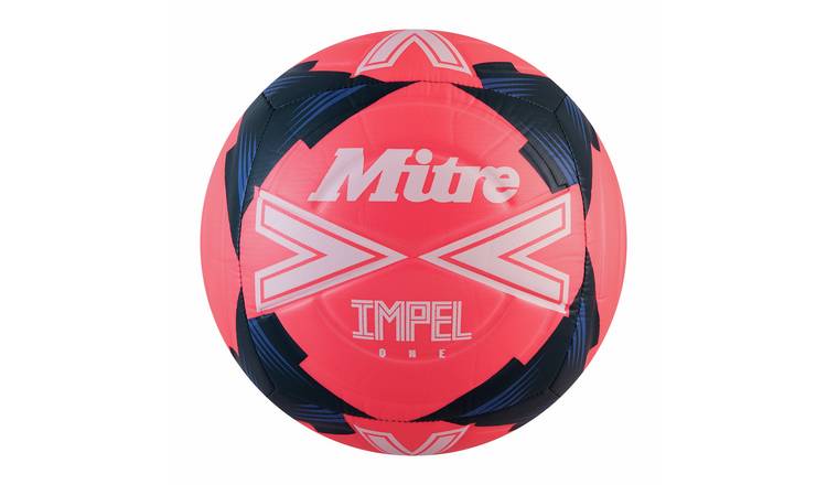 Mitre Impel One Size 5 Football - Pink/Teal