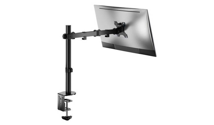 ProperAV Swing Arm Desk PC Monitor Mount  34  Inch - Black
