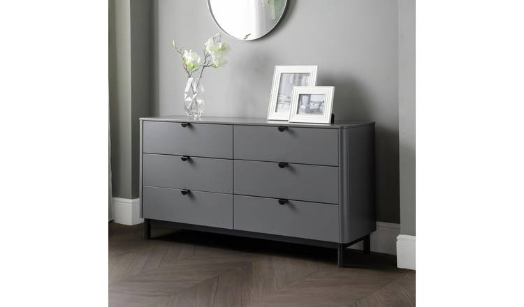 Julian Bowen Chole 6 Drawer Chest - Dark Grey