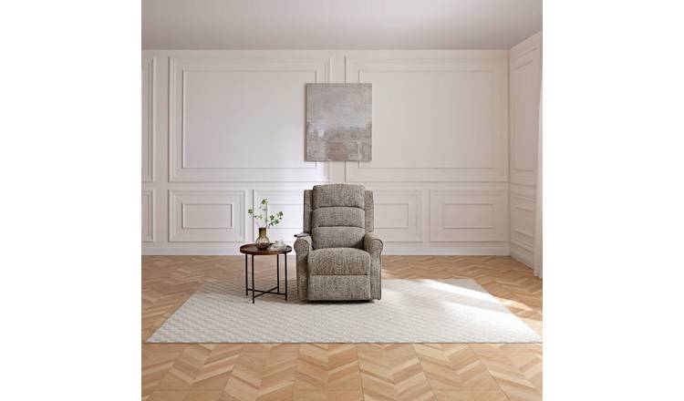 Kyoto Betsy Fabric Power Recliner Chair - Fawn