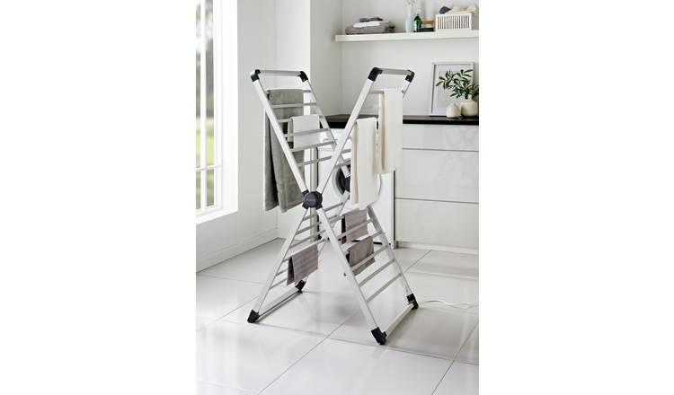 Black + Decker 12.5m X-Frame Folding Heated Clothes Airer