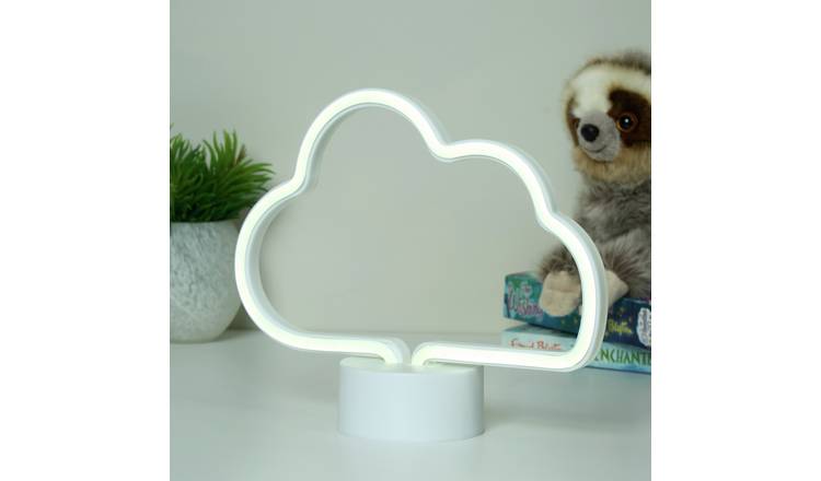 Searchlight Cloud Neon Effect LED Table Lamp - White