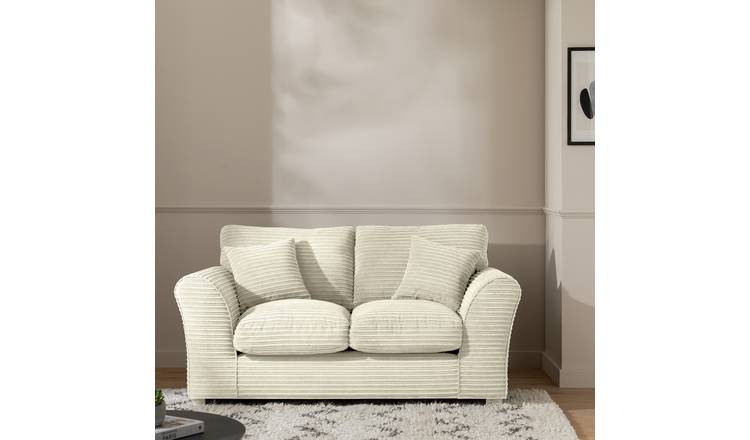 Argos Home Harry Cord  2 Seater Sofa - Stone