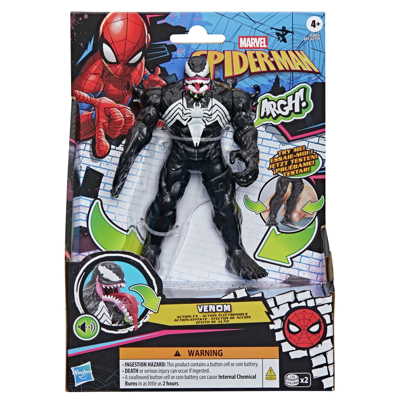 Marvel Legends Serie Venom: Action Figure Spider-Ham 15 Cm (6 Pollici) - Hasbro - Include Parti Per Monster Venom
