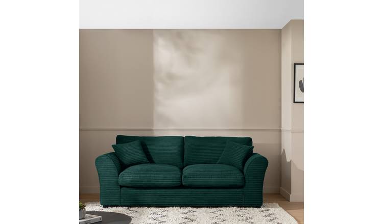 Argos Home Harry Cord 3 Seater Sofa - Teal