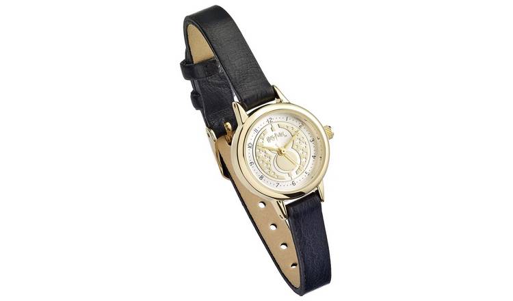 Harry Potter Time Turner Black Leather Strap Watch