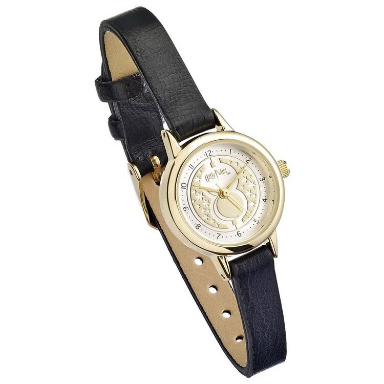 Harry Potter Time Turner Black Leather Strap Watch 0