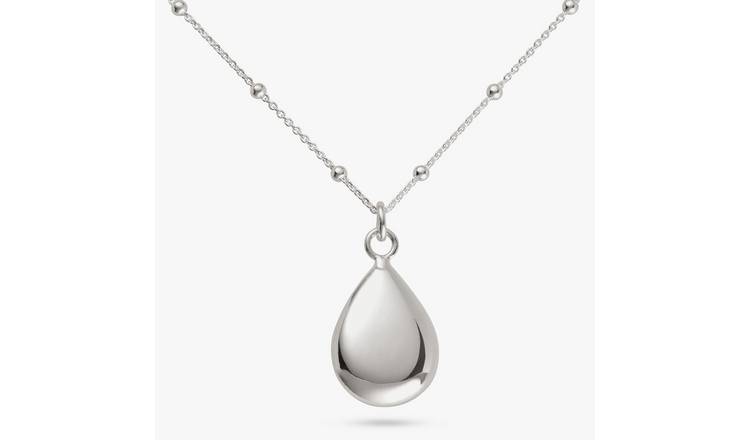 Revere Sterling Silver Large Tear Drop Pendant Necklace