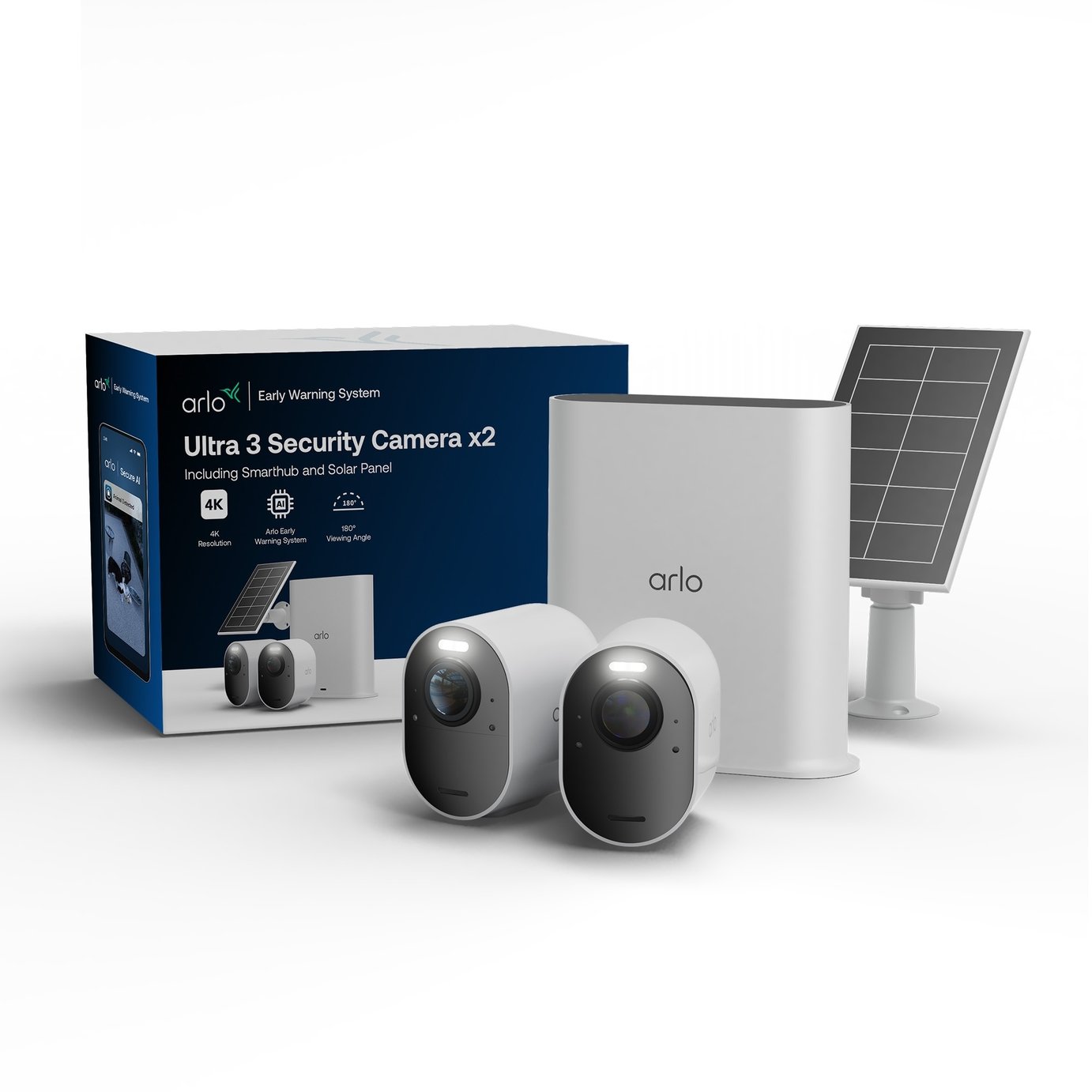 Buy Arlo Ultra 3 4K HDR Security Camera 2 Pack with Smarthub