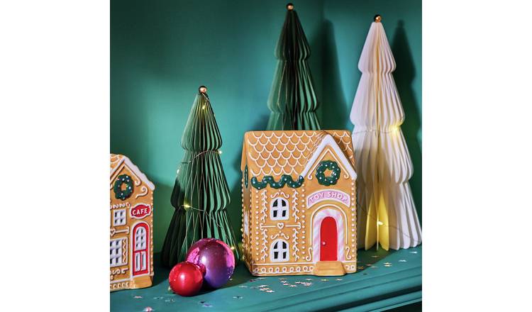 Argos Home Ceramic Gingerbread House Christmas Decoration