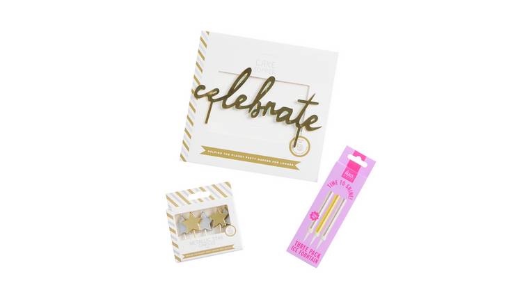 Mad Party Metallic Cake Topper Kit