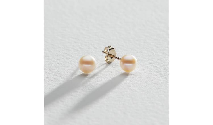 Revere 9ct Gold Cultured Freshwater Pearl Stud Earrings