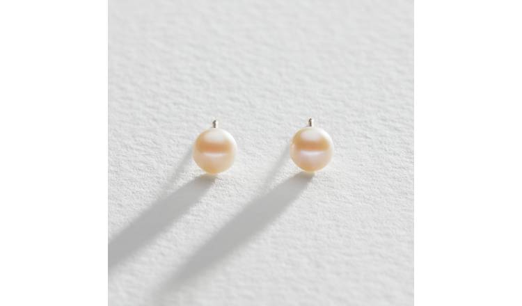 Argos pink outlet pearl earrings