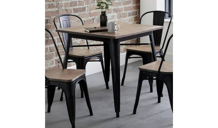 Julian Bowen Grafton 4 Seater Square Dining Table - Mocha