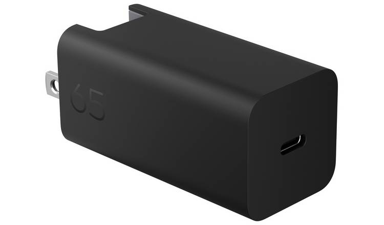 HP 65W USB-C GaN Wall Charger with 2m USB-C Cable - Black