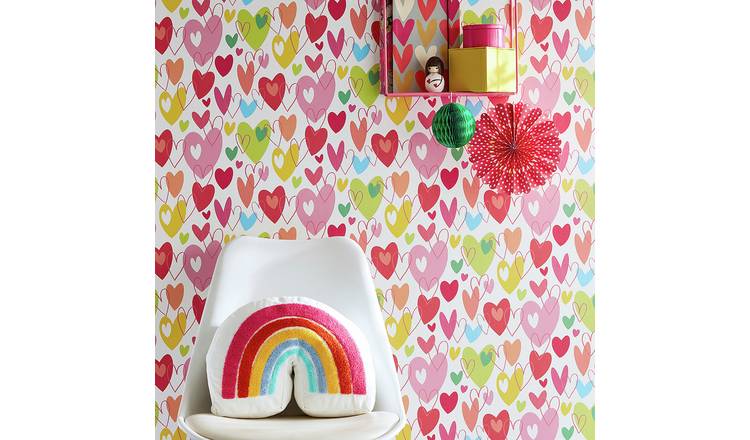 Ohpopsi Pop Hearts Tutti Frutti Multicolour Wallpaper