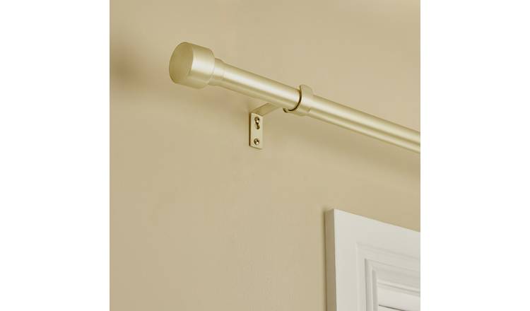 Argos Home Extendable Metal Stud Gold Curtain Pole - 165 - 300cm