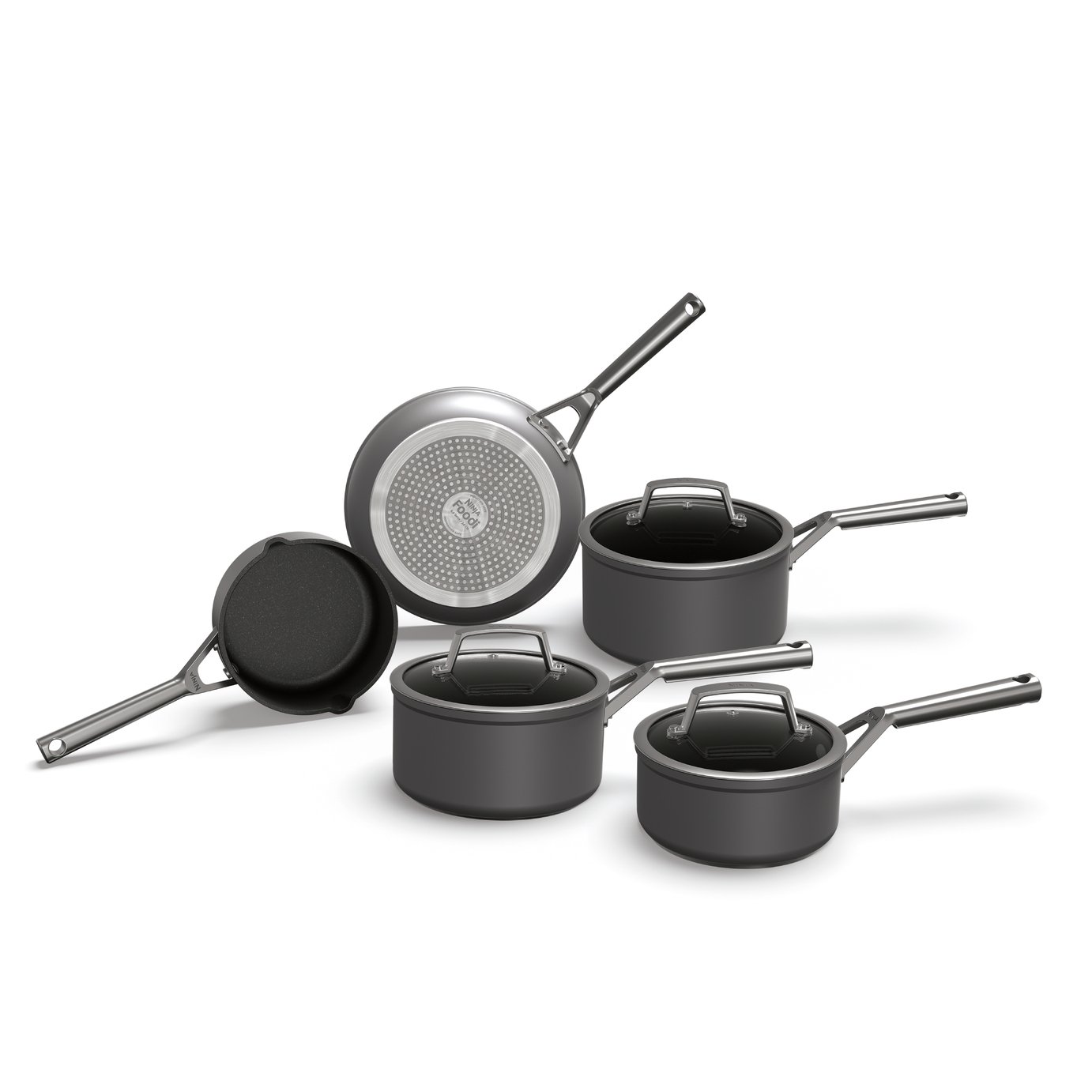 Ninja Zerostick Aluminium 5 Piece Non Stick Pan Set - Grey