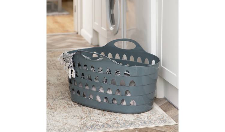 Strata Flexi 52L Laundry Basket - Storm Grey