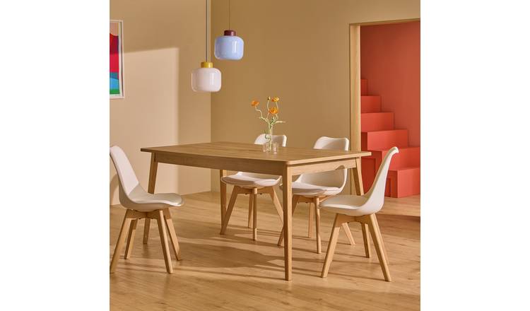 Habitat Sylas Extending 6 Seater Dining Table - Natural