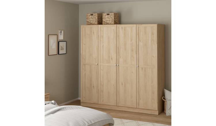Furniture To Go Brande 4 Doors Wardrobe - Natural