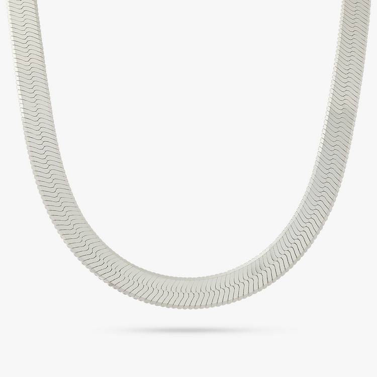 Revere Sterling Silver 18 Inch Wide Herringbone Chain  0