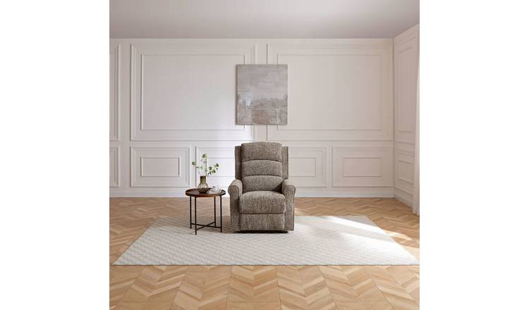 Kyoto Betsy Fabric Manual Recliner Chair - Fawn