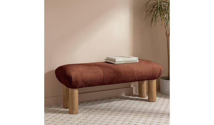 Habitat May Fabric Bench - Rust
