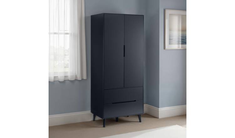 Julian Bowen Alicia 2 Door 2 Drawer Wardrobe - Anthracite
