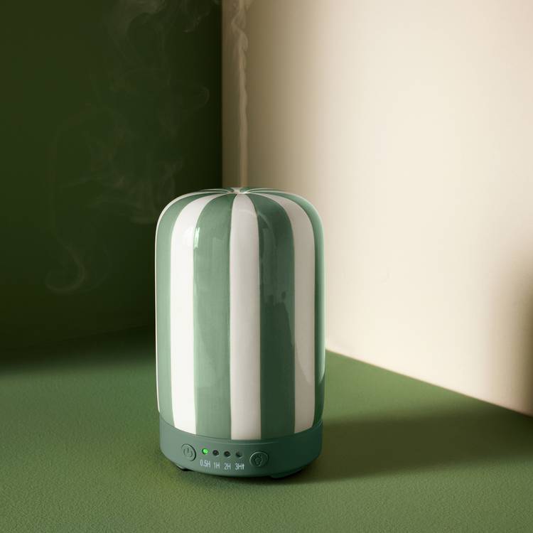 Habitat 100ml Green Striped Electric Diffuser 0