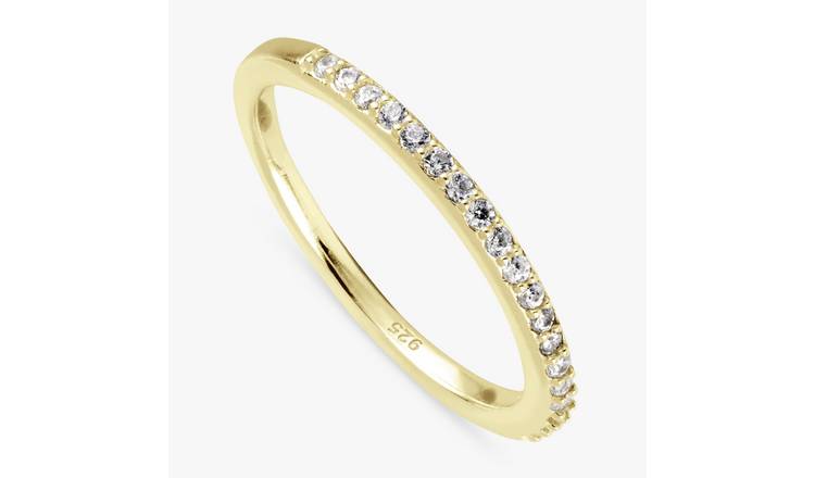 Revere Gold Plated Sterling Silver Band Ring - Medium