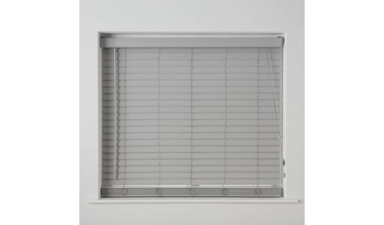 Habitat Faux Wood Grey 50mm Slat Venetian Blind - 180cm