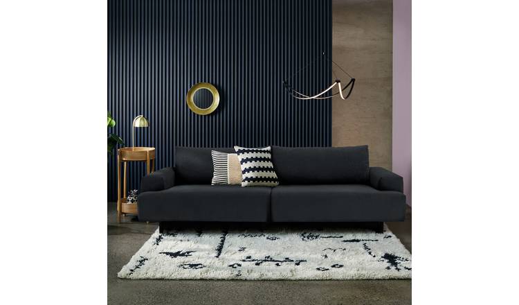 Habitat Julien Fabric 4 Seater Sofa - Charcoal