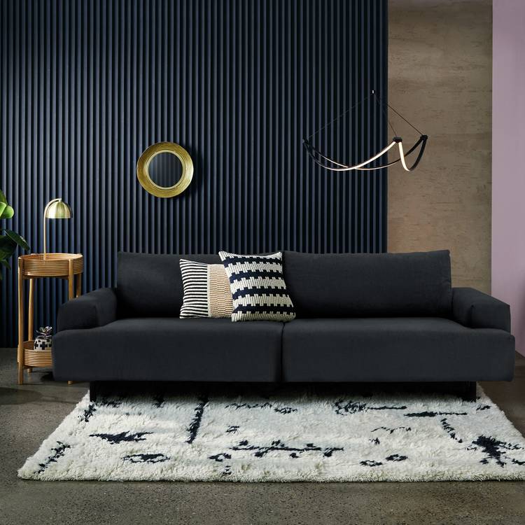 Habitat Julien Fabric 4 Seater Sofa - Charcoal 0