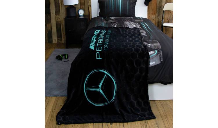 Mercedes F1 Fleece Throw - Black - 150x100cm