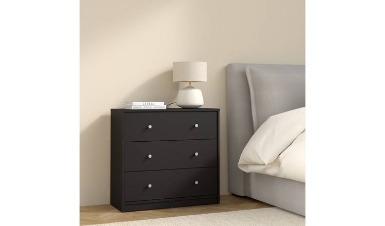 Furniture To Go May 3 Drawers Chest - Black