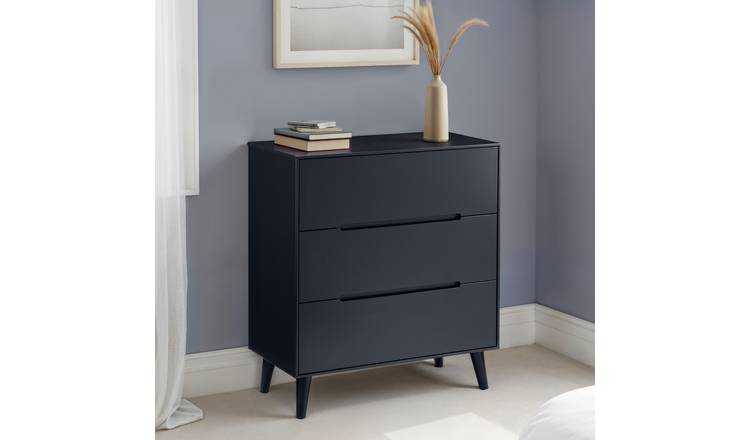 Julian Bowen Alicia 3 Drawer Chest - Anthracite