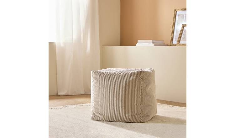 Kaikoo Cord Cube Pouffe - Natural