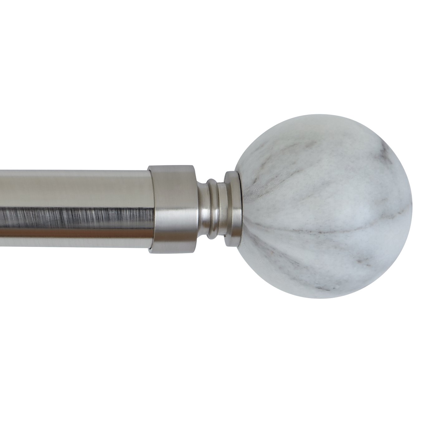 Argos Home Marble Effect- 110-300cm Extendable Curtain Pole