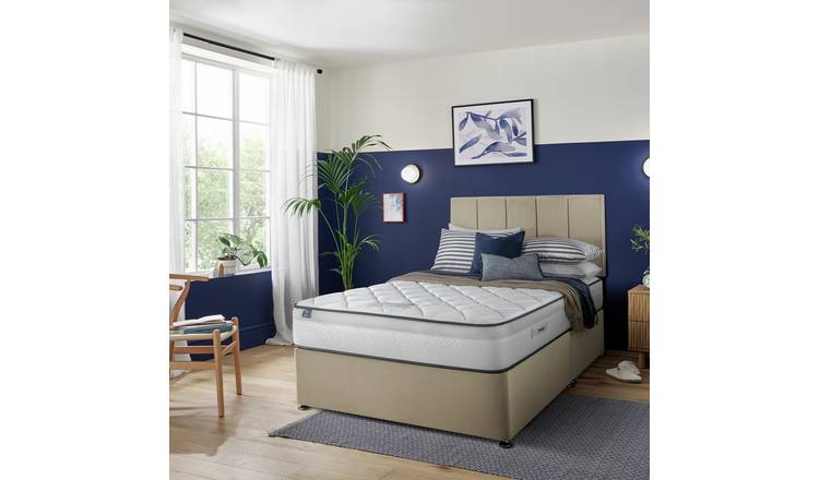 Silentnight Marlow Ultragel 1000 Mirapocket Superking Divan Bed - Sandstone