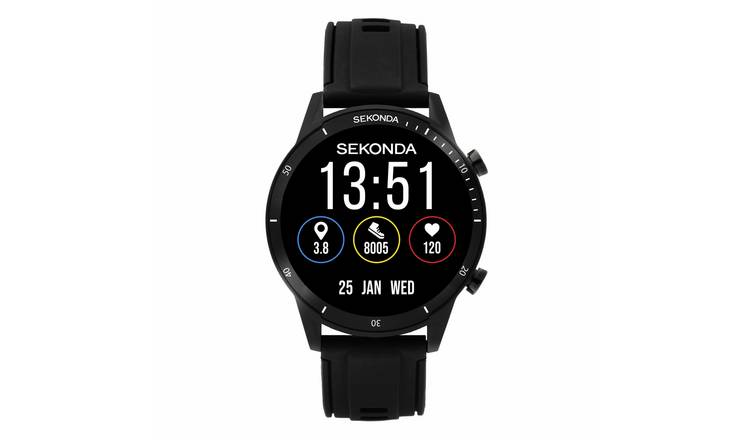 Sekonda Active Go Black Silicone Strap Smart Watch