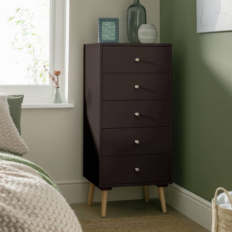 Habitat Otto 5 Drawer Tallboy - Black 0