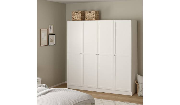 Furniture To Go Brande 4 Doors Wardrobe - White