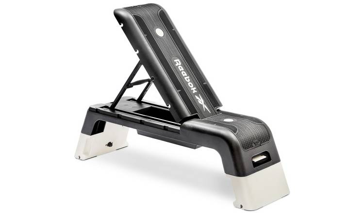 Reebok White Adjustable Deck Bench
