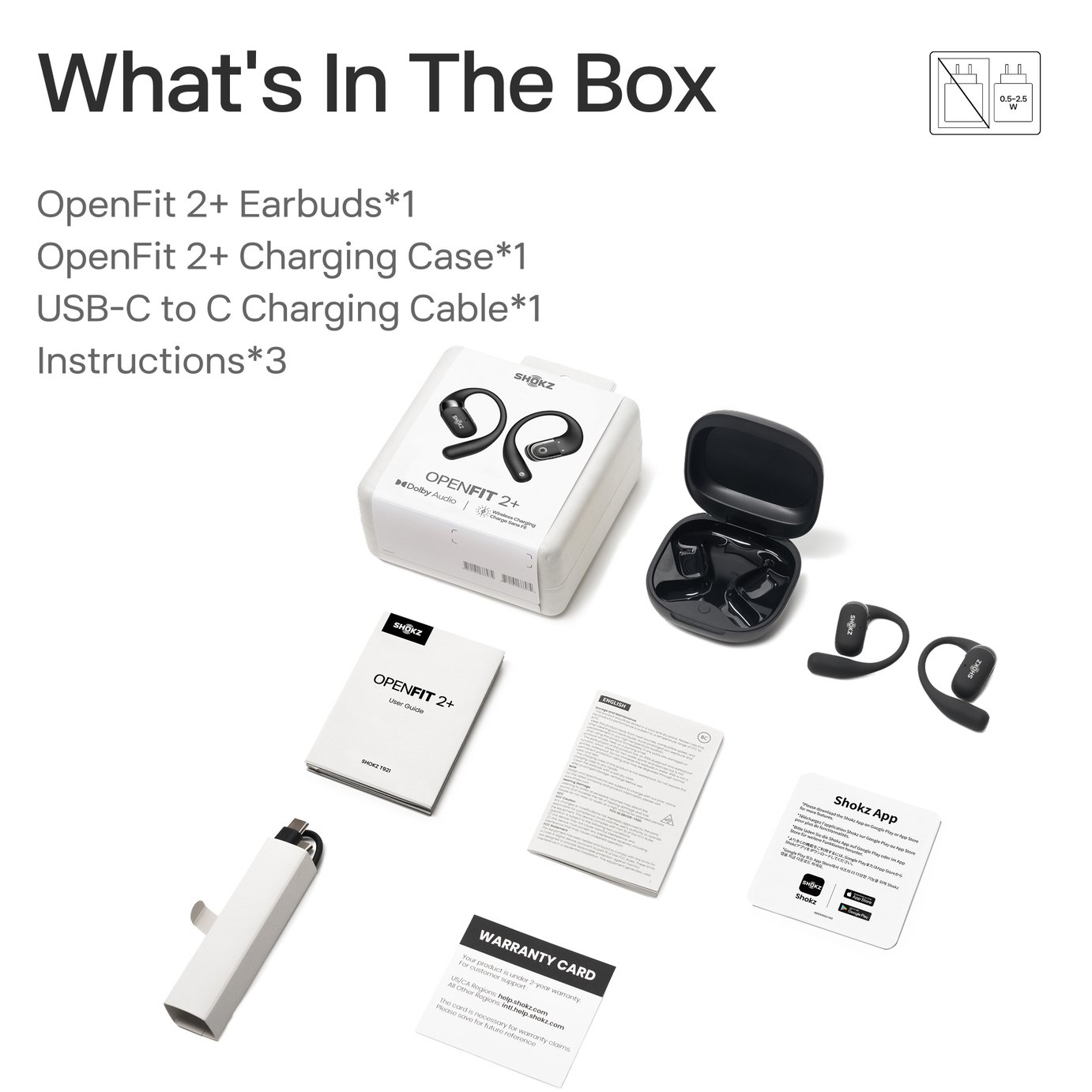 Buy Shokz OpenFit 2+ True Wireless Earbuds - Black | Wireless